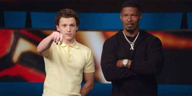 Tom Holland et Jamie Foxx font la promotion des billets Spider-Man: No Way Home