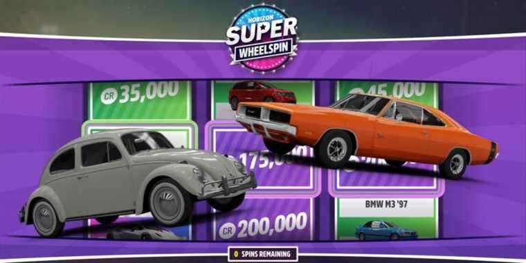 Toutes les voitures avec Super Wheelspins