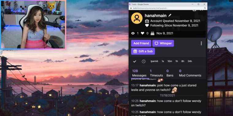 Twitch Streamer Pokimane appelle un fan obsessionnel