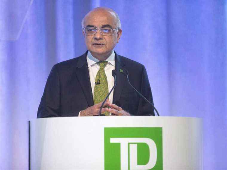 Le PDG de TD, Bharat Masrani, envisage la prudence dans un contexte de reprise « cahoteuse »