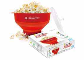 Popper pop-corn en silicone pliable pour micro-ondes