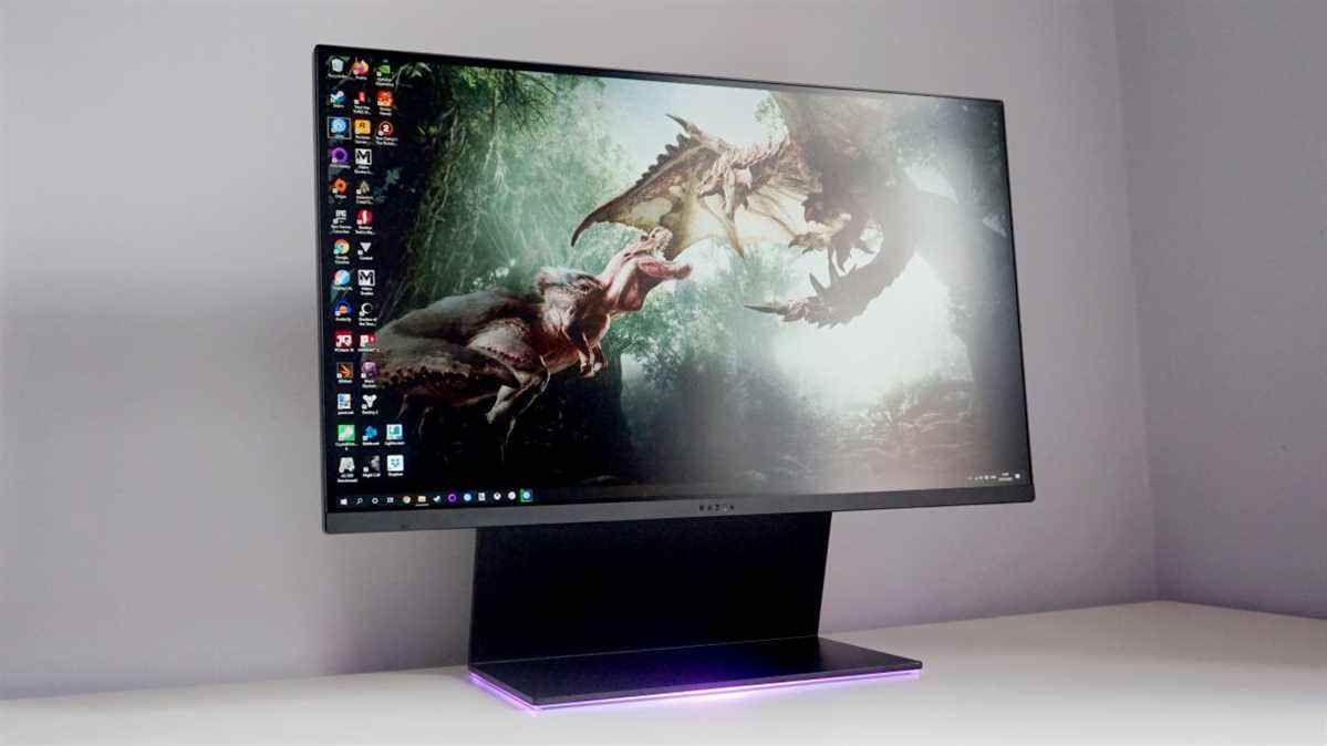 Une photo du moniteur de jeu Razer Raptor.