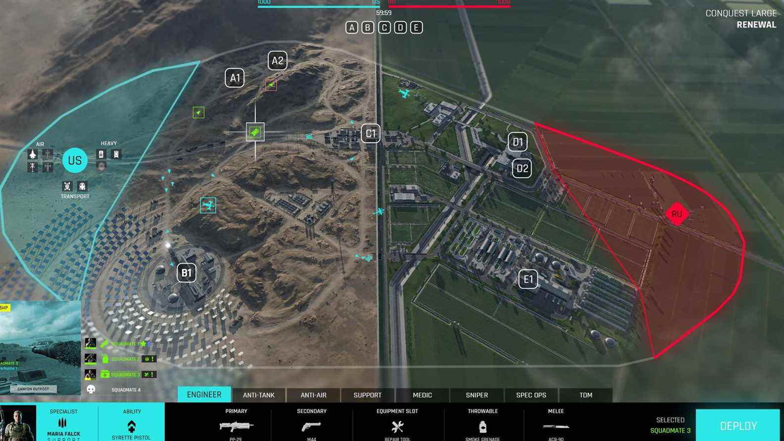     Le concept d'écran de déploiement de Battlefield 2042 résout à peu près tous les problèmes actuels

