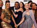 Nicole Ari Parker, Kristin Davis, Sarah Jessica Parker et Karen Pittman posent avec les acteurs lors de la première tapis rouge du 