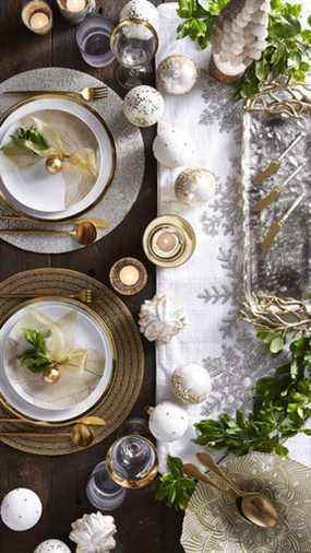 Les paysages de table ajoutent instantanément de la joie aux Fêtes.