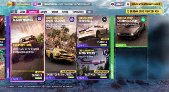 Chasse au trésor Blazing Thunder dans Forza Horizon 5