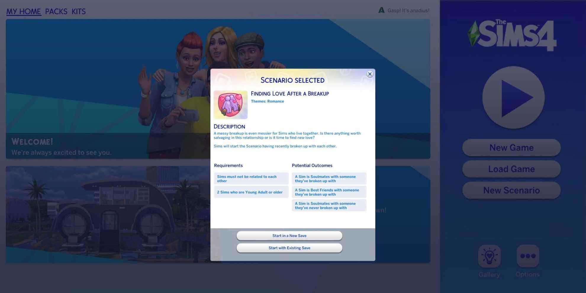 Les Sims 4: Comment terminer le scénario Trouver l'amour après une rupture
