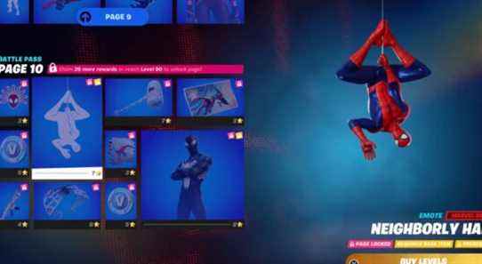 Les joueurs de Fortnite utilisent l'emote de Spider-Man pour tuer furtivement