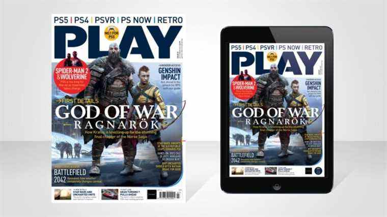 God Of War Ragnarok monte sur la couverture de PLAY