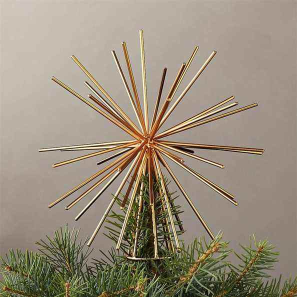 Topper pour sapin de Noël CB2 Burst Gold