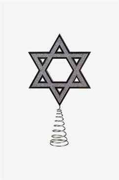 Kurt S. Adler Hanukkah Tree Topper, 9 pouces, argent