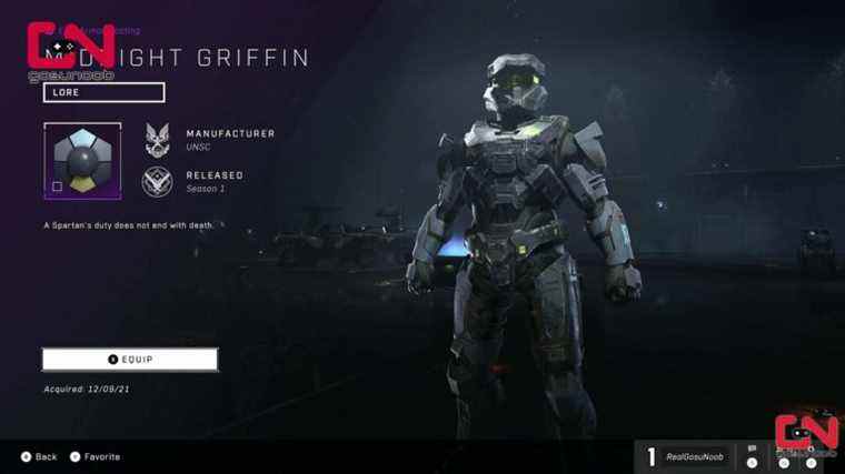 Obtenez le revêtement d'armure Midnight Griffin MKVII Halo Infinite
