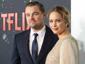 Leonardo DiCaprio et Jennifer Lawrence assistent à la première mondiale de Netflix "Ne cherchez pas" le 5 décembre 2021 à New York.