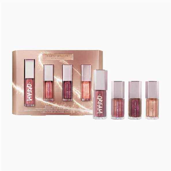 FENTY BEAUTY par Rihanna Glossy Posse : Ensemble de bombes brillantes 4 pièces Fantasy 4Sum