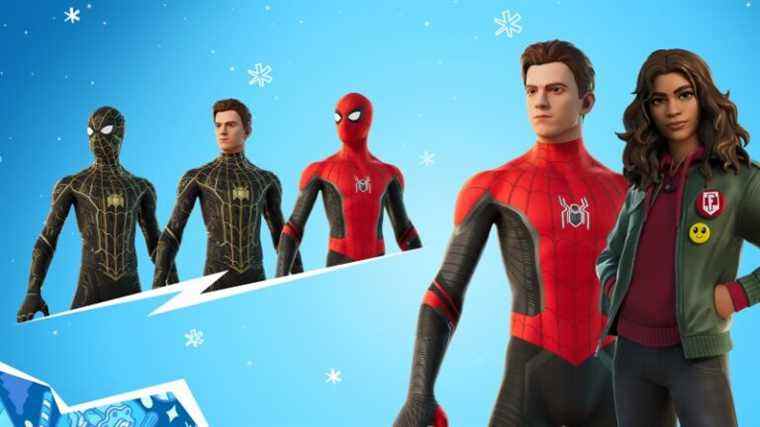 
  Fortnite 2021 Winterfest maintenant en direct, Spider-Man et MJ de No Way Home se préparent à frapper la boutique d'articles plus tard dans la journée

