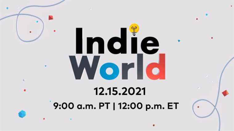 Indie World Showcase annoncé pour le 15 décembre 2021
