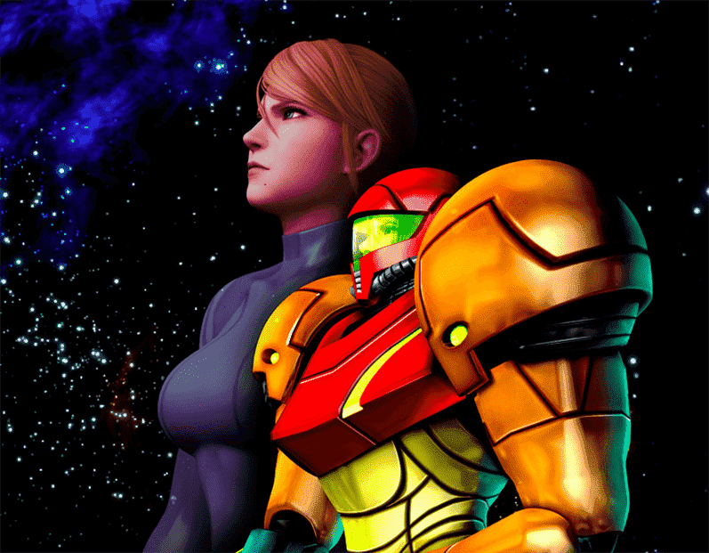 Oeuvre de Samus dans et hors de son Power Suit de Metroid: Other M