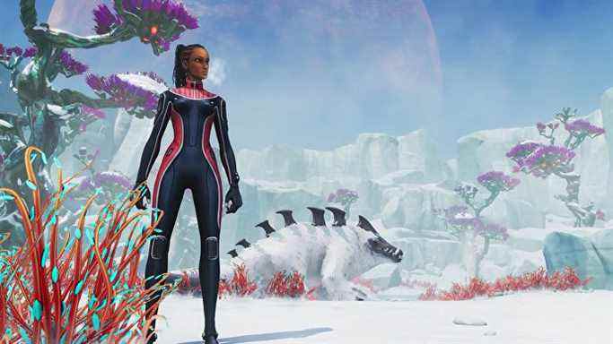 Une scène enneigée dans Subnautica Below Zero