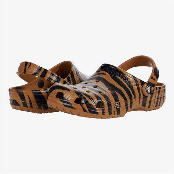 Crocs Classic Animal Print Clog (or foncé/imprimé zèbre)