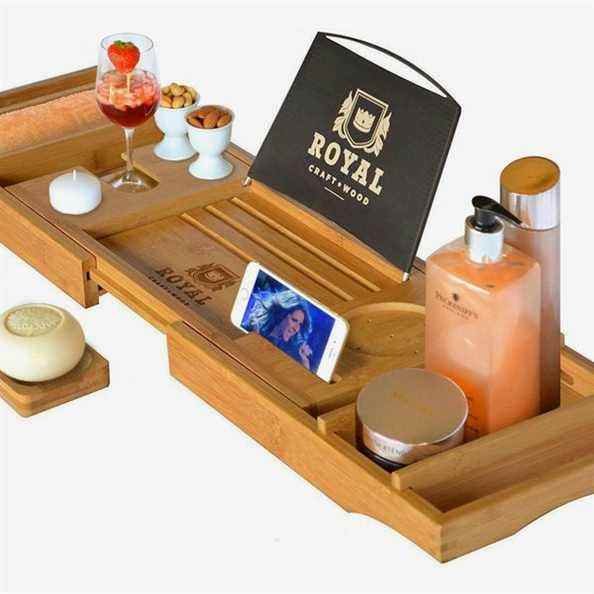 Plateau de baignoire de luxe en bois Royal Craft