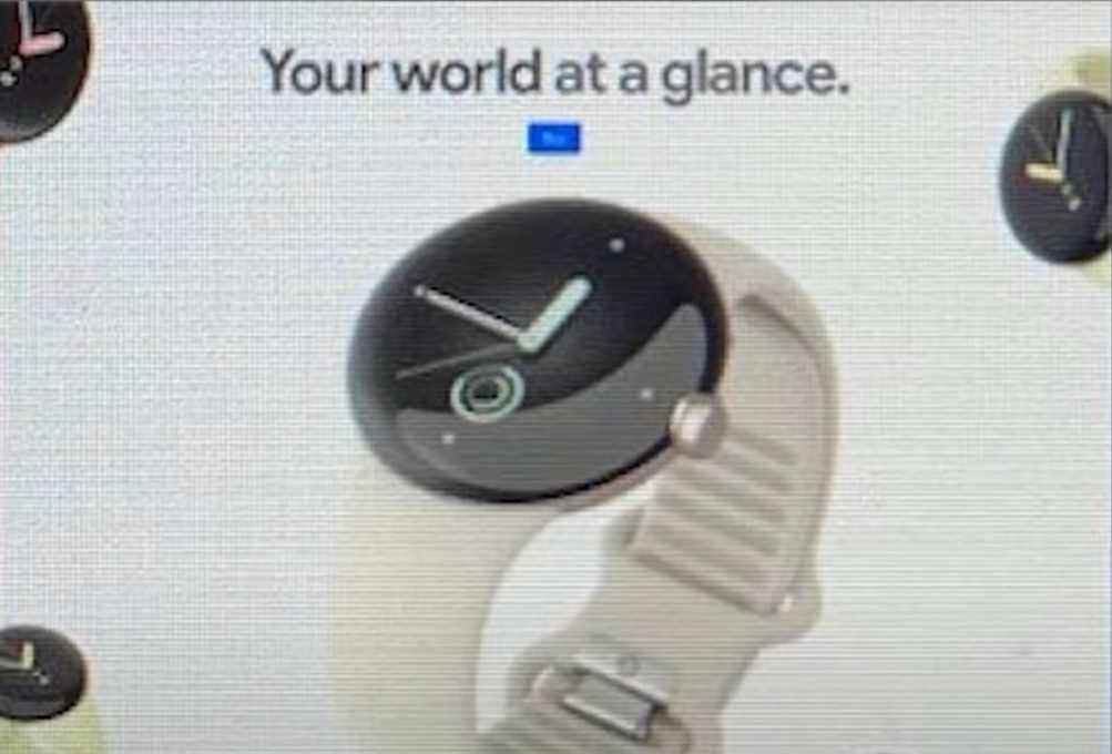 une fuite d'image de la Google Pixel Watch