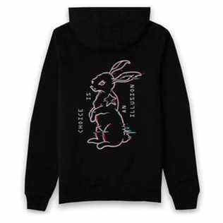 Sweat à capuche Matrix 'Choice Is An Illusion' avec illustration de lapin