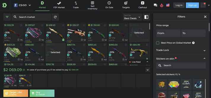 Les skins Counter Strike apparaissent sur la boutique DMarket NFT.