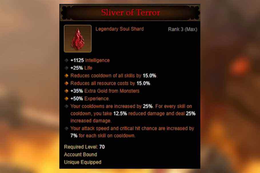 Sliver of Terror Diablo 3 Soul Shards
