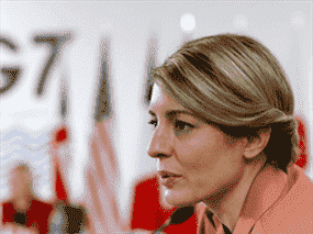 La ministre des Affaires étrangères Melanie Joly lors d'un sommet du G7 à Liverpool, en Angleterre, le 12 décembre 2021.