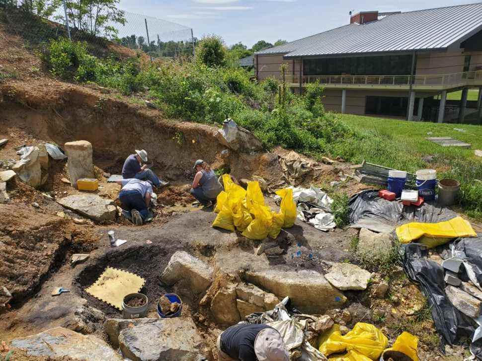 Les fouilles du site Grey Fossil ont lieu à une courte distance du centre des visiteurs.