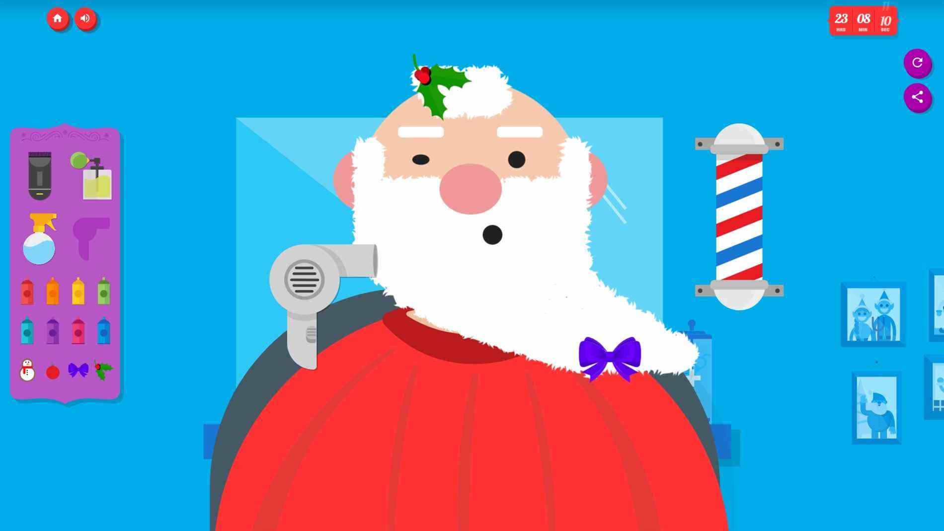 Capture d'écran de la page Santa Tracker de Google montrant la section Santa Selfie