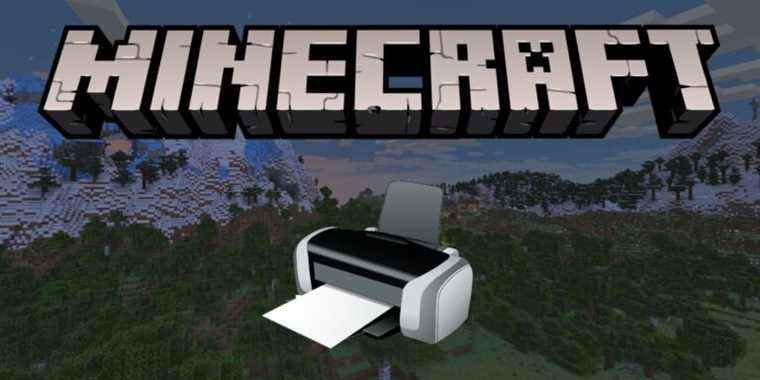 Minecraft Player construit une imprimante en jeu massive
