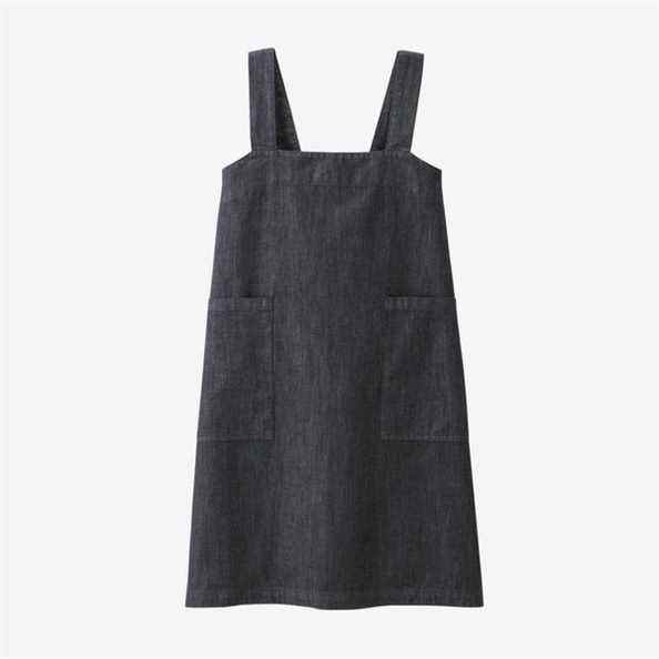 Tablier de cuisinier en denim de coton Muji