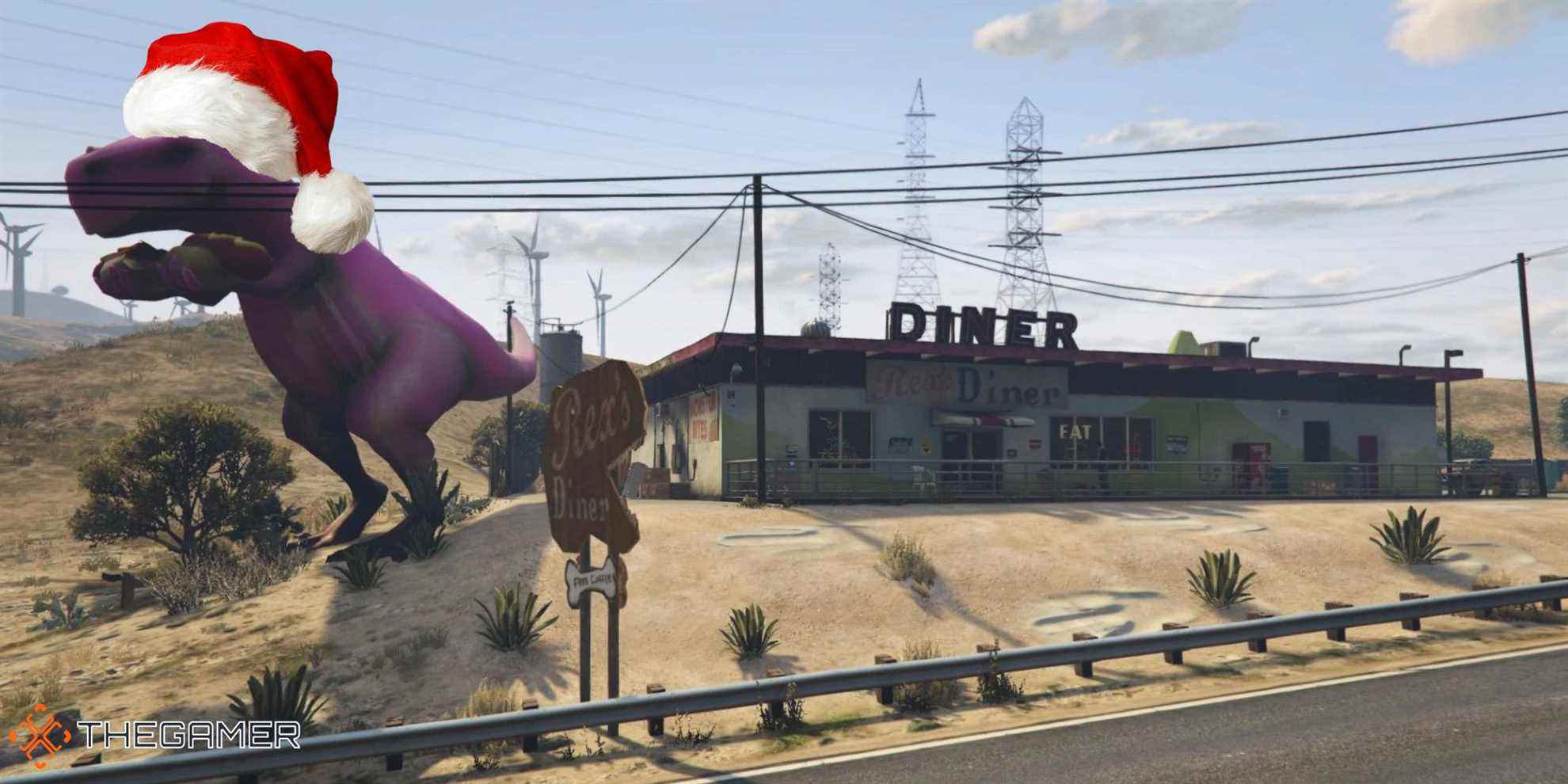 GTA Online Player repère les pistes T-Rex dans la mise à jour de Noël
