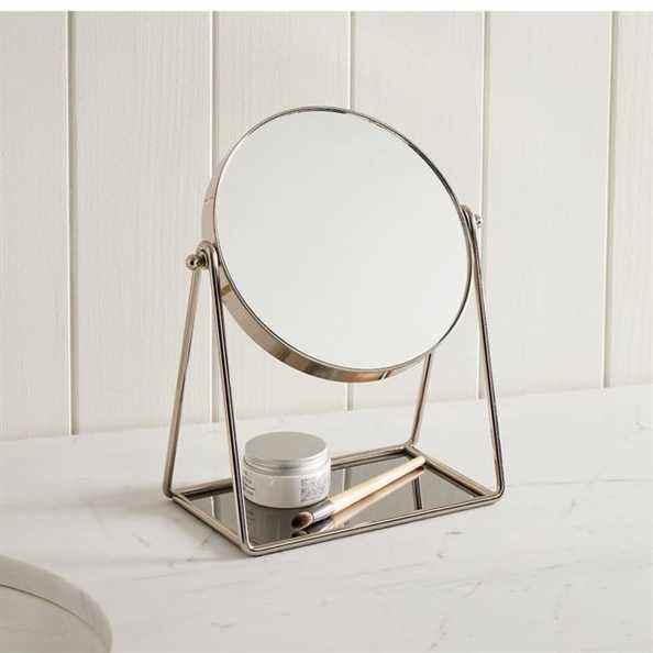 Miroir de courtoisie West Elm Caspian (nickel poli)