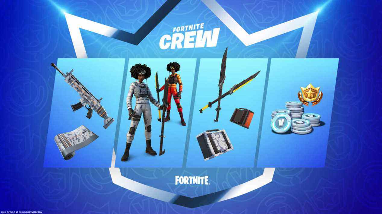 Le pack Fortnite Crew pour janvier 2022 comprend Snow Stealth Slone
