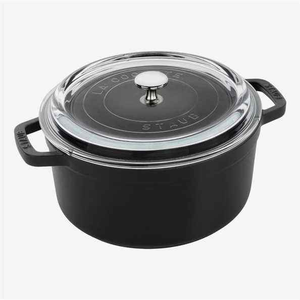 Cocotte en fonte Staub avec couvercle en verre