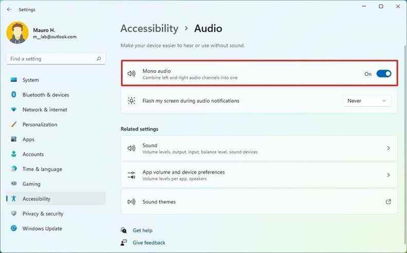 Accessibilité audio mono