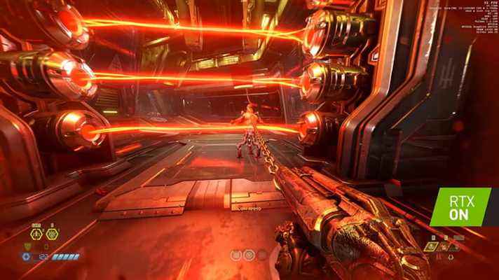 Démonstration de lancer de rayons dans Doom Eternal.