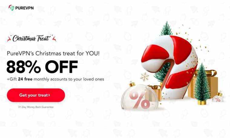 À seulement 1,13 $/pm, cette offre VPN festive de PureVPN est ridiculement bon marché