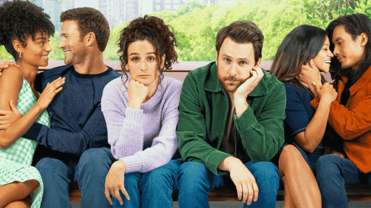 Amazon explique succinctement les prémisses du nouveau film Charlie Day/Jenny Slate avec des mèmes