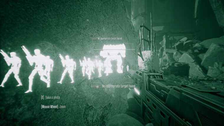 Sneaking around in Terminator Resistance: Annihilation Line with the camera sonar enabled