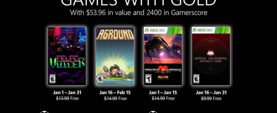 Annonce des jeux gratuits Xbox Live Gold pour janvier 2022