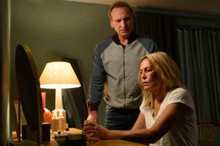 Christopher Eccleston as Rob Harding & Connie Nielsen as Jo Harding - Close To Me _ Season 1, Episode 1 - Photo Credit: Sundance Now