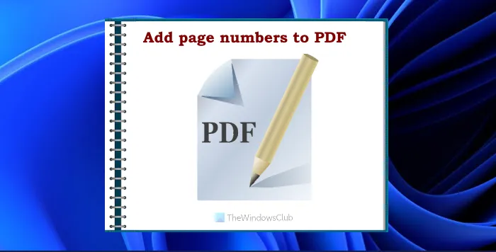 ajouter des numéros de page au pdf