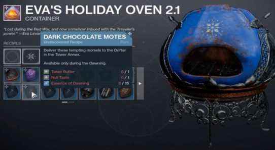 Destiny 2 Dawning 2021: Comment obtenir des grains de chocolat noir