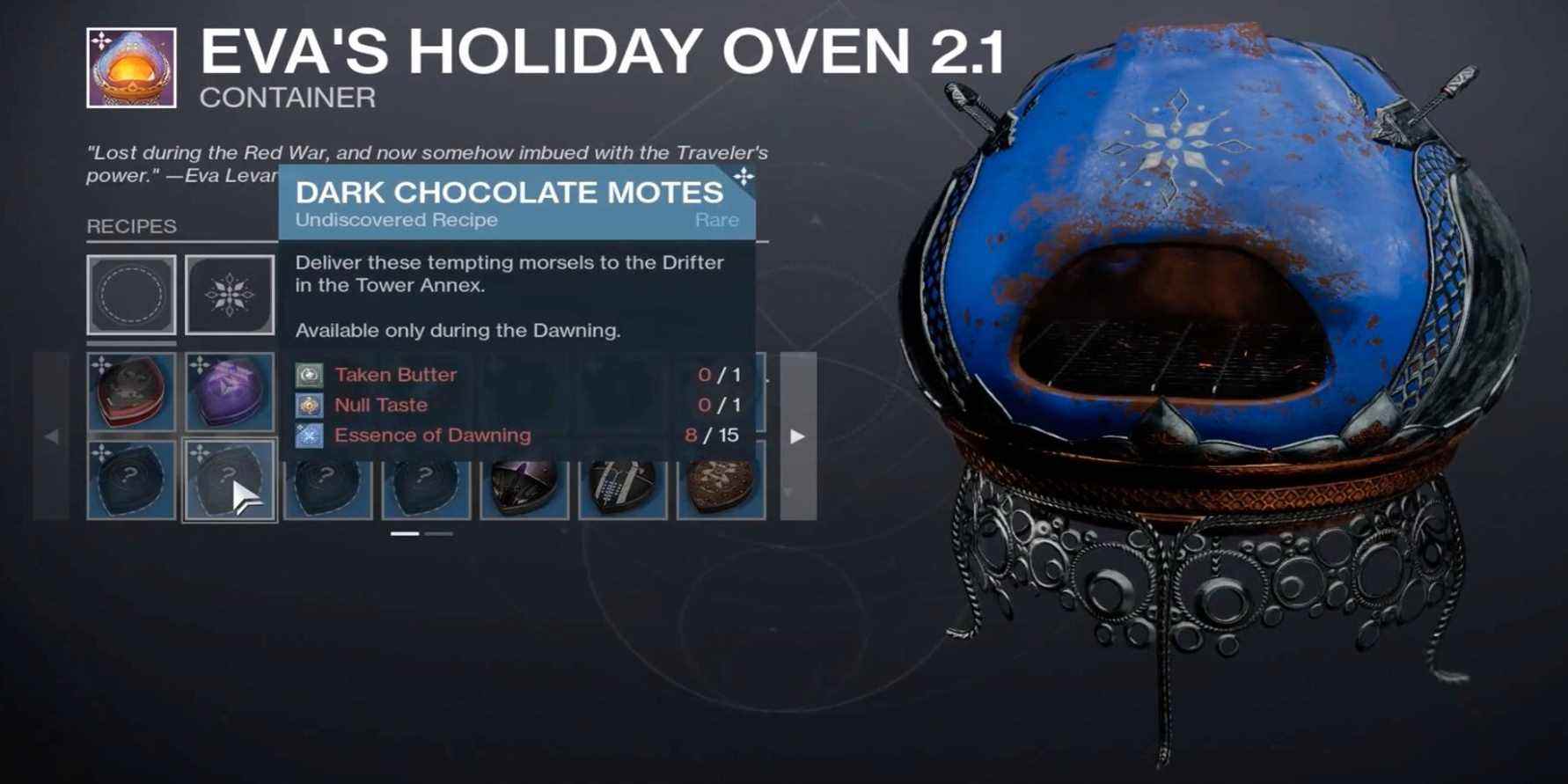 Destiny 2 Dawning 2021: Comment obtenir des grains de chocolat noir
