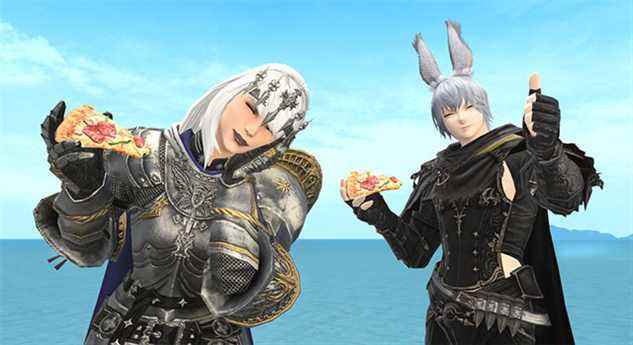 ffxiv eat pizza emote