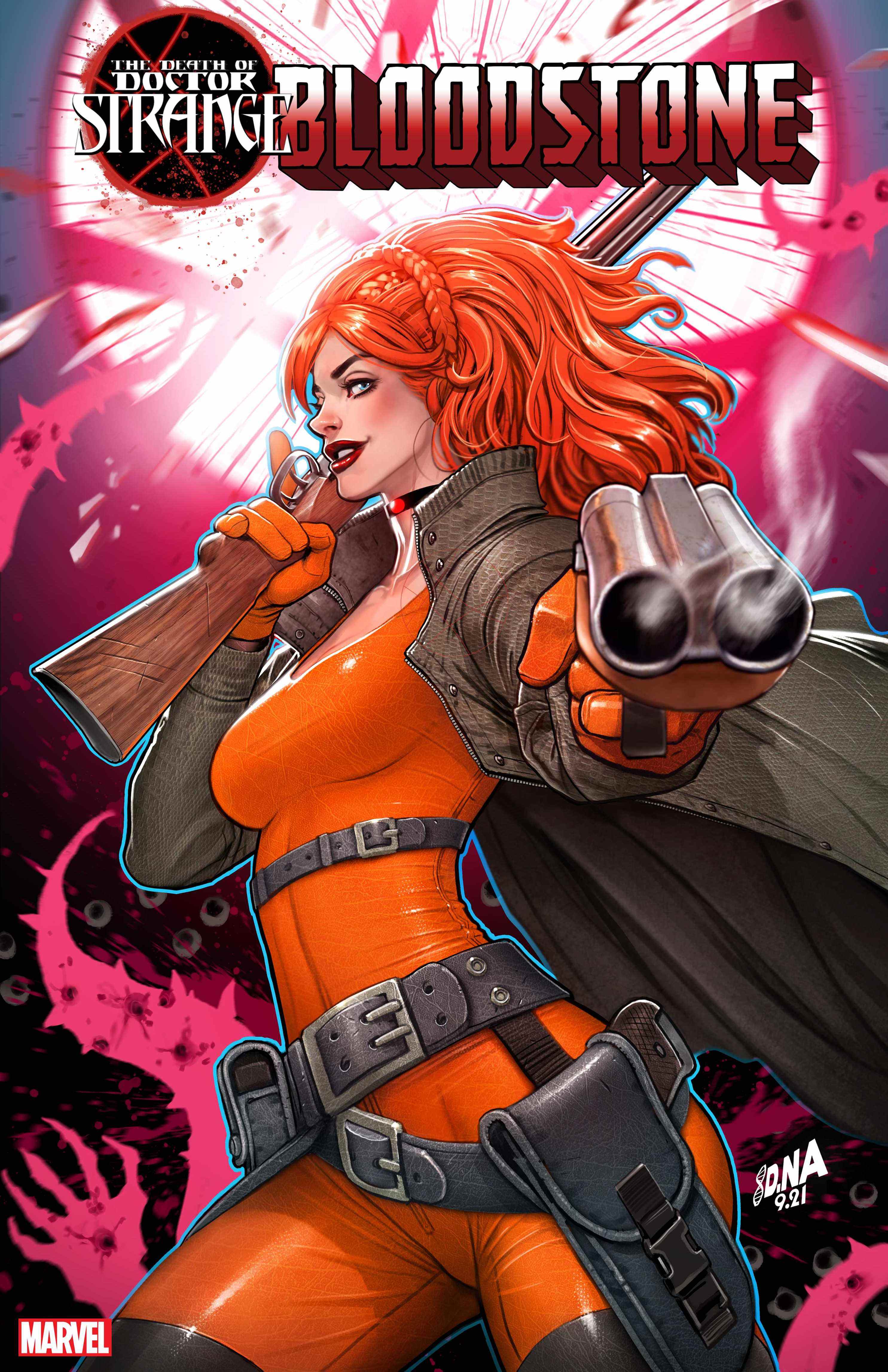 Elsa Bloodstone dans la couverture principale de Death of Doctor Strange : Bloodstone #1