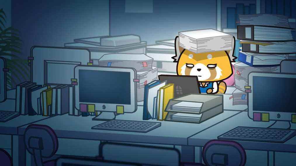 retsuko dans son bureau aggretsuko